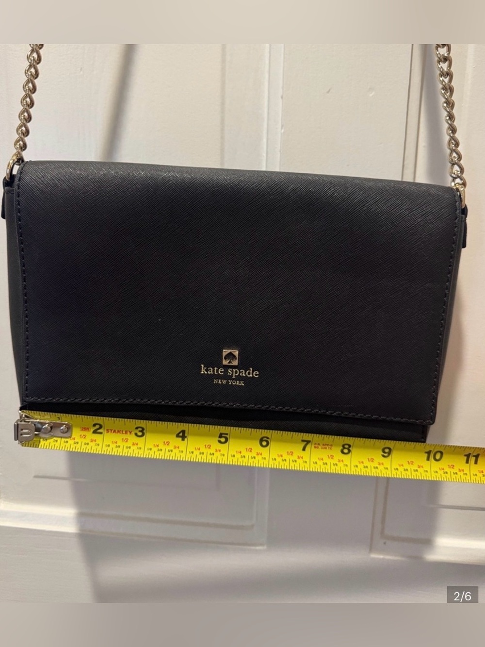 Kate Spade Charlotte Street Alek Black Saffiano Leather Crossbody/ Shoulder Bag - Picture 15 of 16